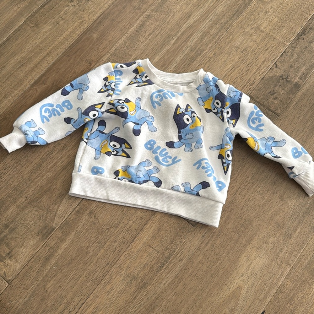 18 month Bluey character sweatshirt with long sleeves